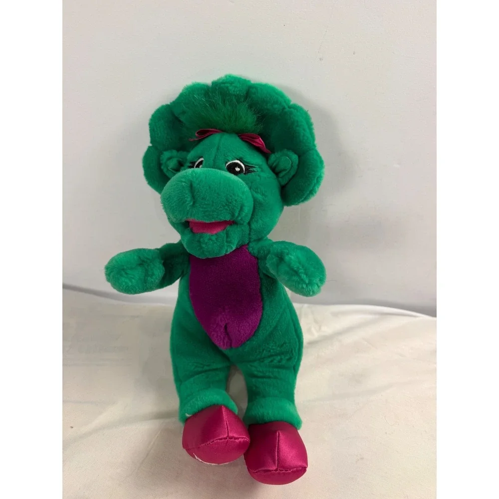 Vintage Barney & Friends Singing Baby Bop Plush Green Dinosaur  Bear Lyons 90s